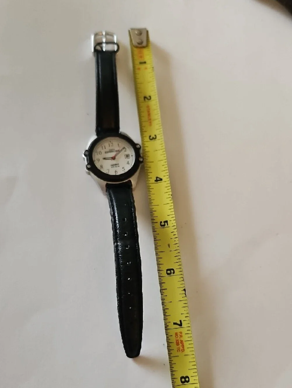 TIMEX EXPEDITION Black Leather Strap Analog Watch with White Dial